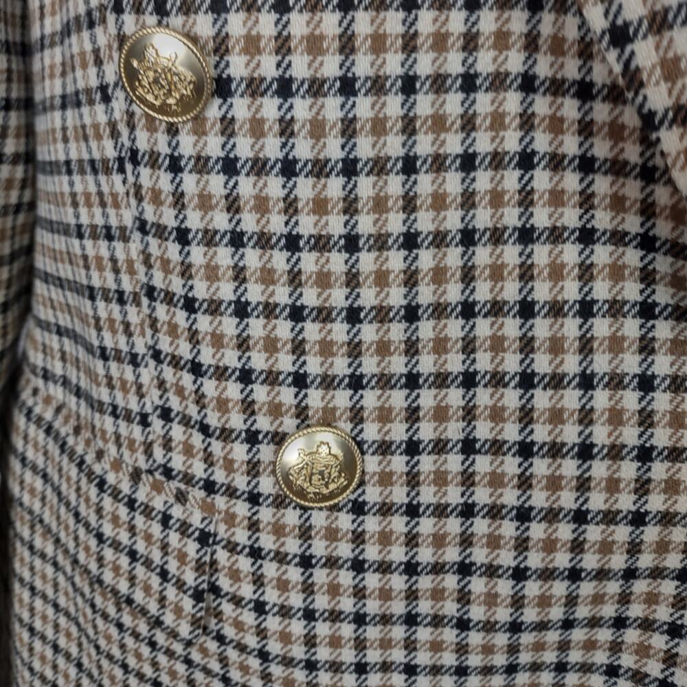 J. Crew Brynn Double Breasted Blazer Jacket in Plaid Italian Wool Blend size 10 - Picture 12 of 16